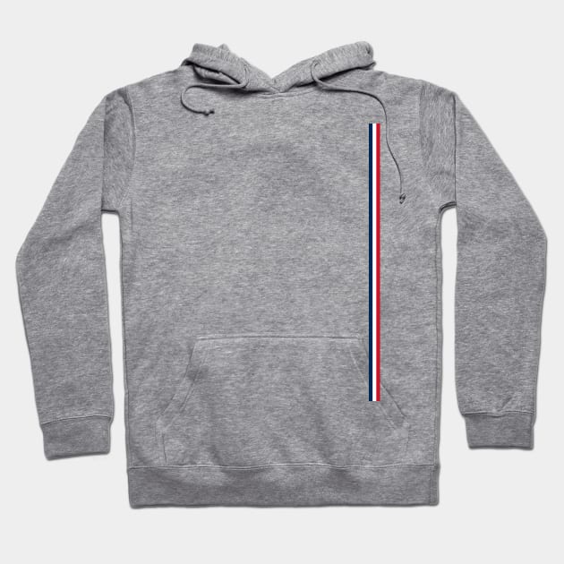 French Flag Style Stripe Hoodie by Nikokosmos